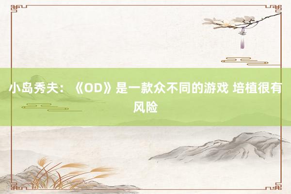 小(xiǎo)島秀夫：《OD》是(shì)一(yī)款衆不(bù)同的(de)遊戲 培植很(hěn)有(yǒu)風(fēng)險