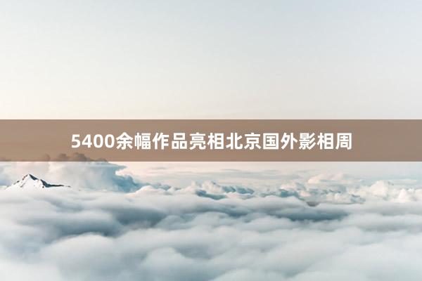5400餘幅作(zuò)品亮(liàng)相(xiàng)北(běi)京國(guó)外(wài)影(yǐng)相(xiàng)周